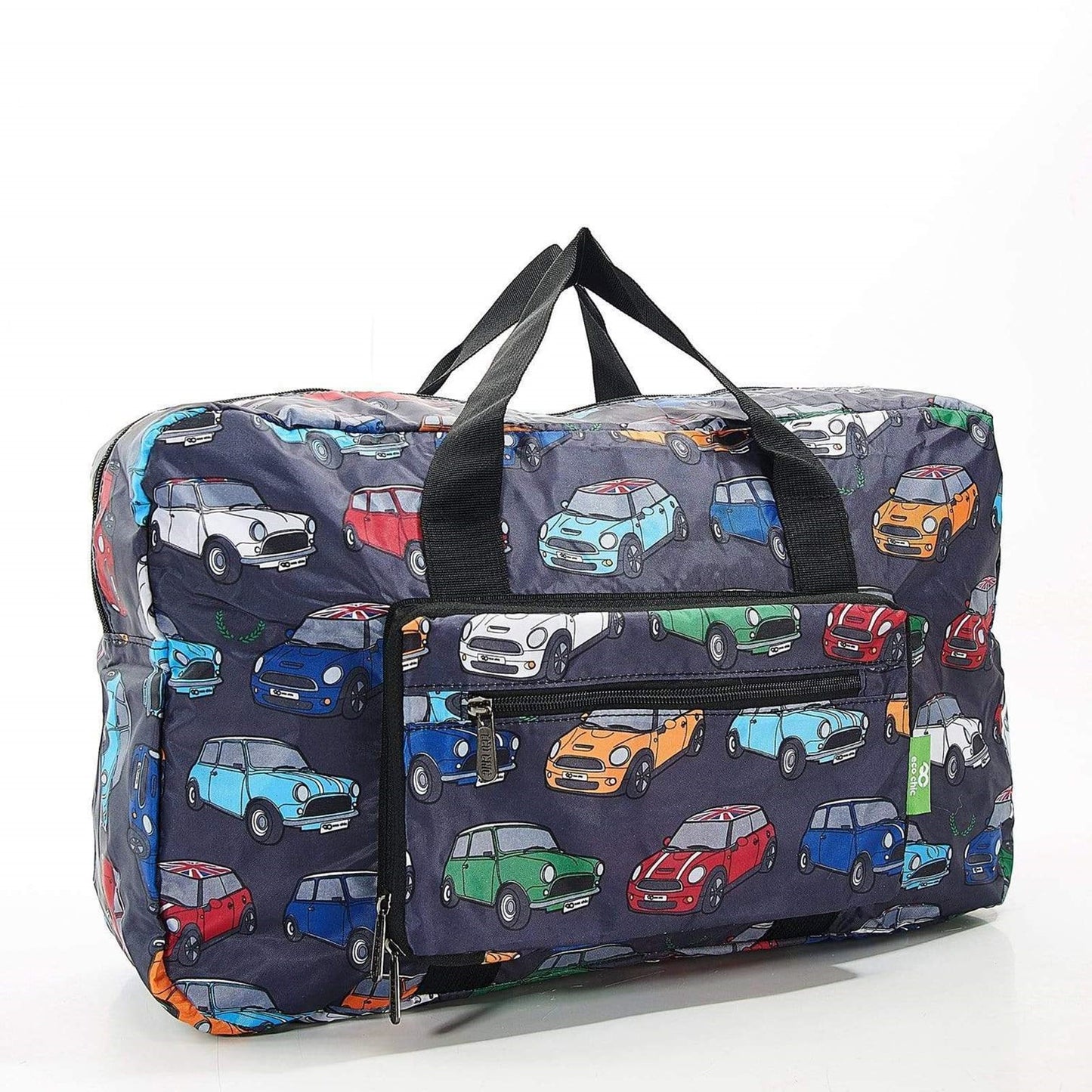Eco Chic Recycled Cabin Approved 30 Litre Foldable Holdall (Mini Car - Grey)