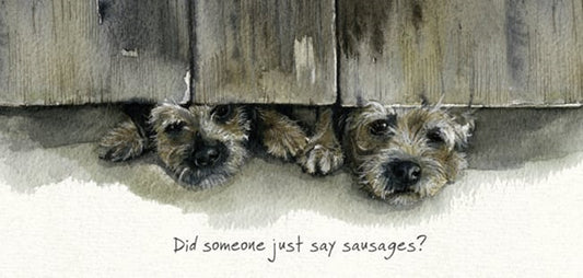 Border Terriers Greeting Card - Border Sausage