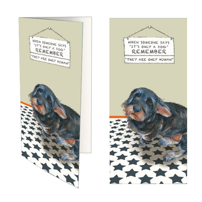 Dachshund Dog Greeting Card - Only Human