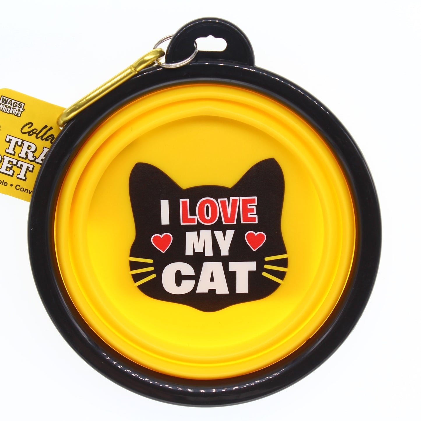I LOVE MY CAT COLLAPSIBLE TRAVEL DOG BOWL GIFT