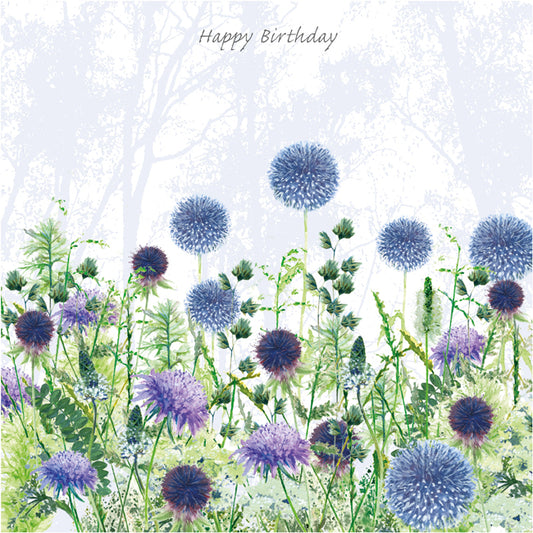 Alliums Greeting Card-Meadow-Little Dog Laughed