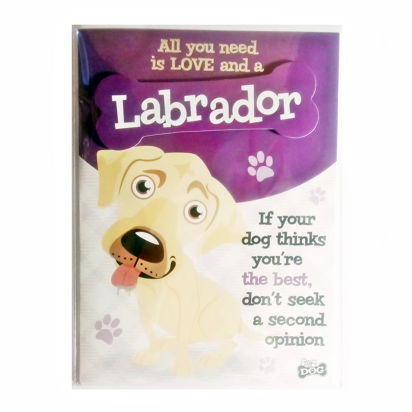 Wags & Whiskers Dog Greeting Card "Labrador Cream" by Paper Island