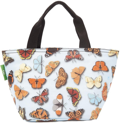 Eco Chic Lightweight Foldable Lunch Bag (Wild Butterflies Blue)