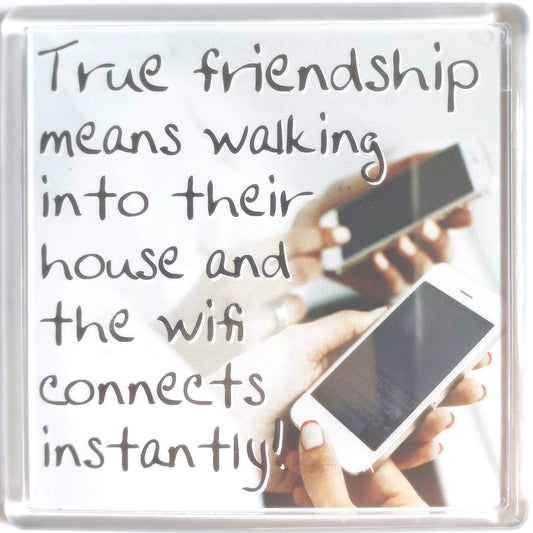 History & Heraldry Sentiment Fridge Magnet "True Friendship"