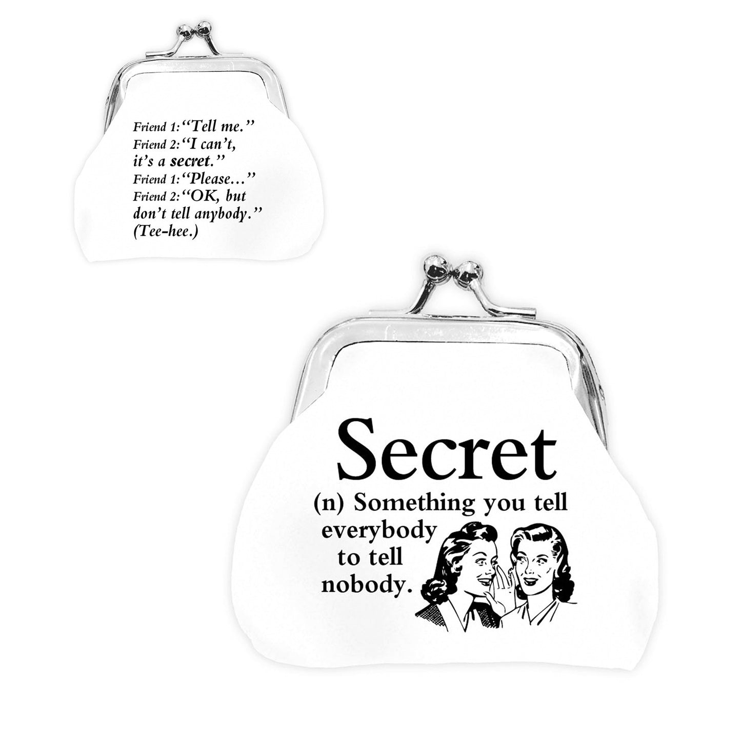 Urban Words Mini Clip Purse "Secret" with urban Meaning