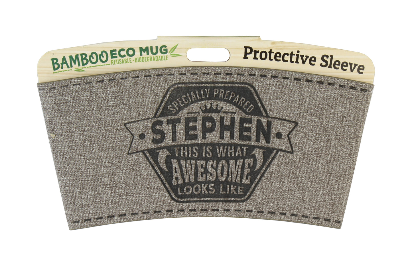 Eco Mug Heat Sleeve/Wrap "Stephen" By History & Heraldry