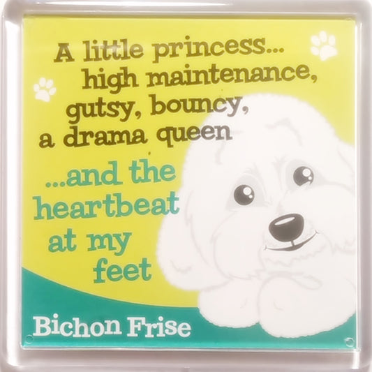 Wags & Whiskers Dog Magnet "Bichon Frise" by Paper Island