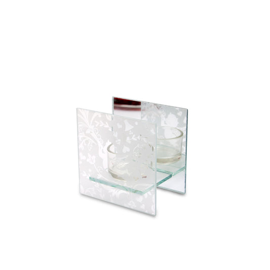 Snow Angel Square Mirrored Tealight Silver from Heart & Home