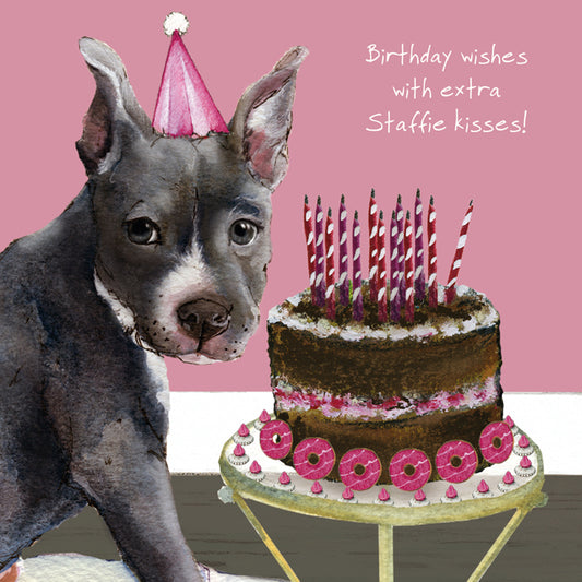 Staffordshire Terrier Birthday Card