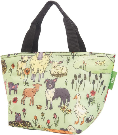 Eco Chic Lightweight Foldable Lunch Bag (Farmland Green)