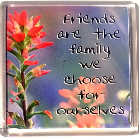 History & Heraldry Sentiment Fridge Magnet  Friends are the family we chosse for ourselves