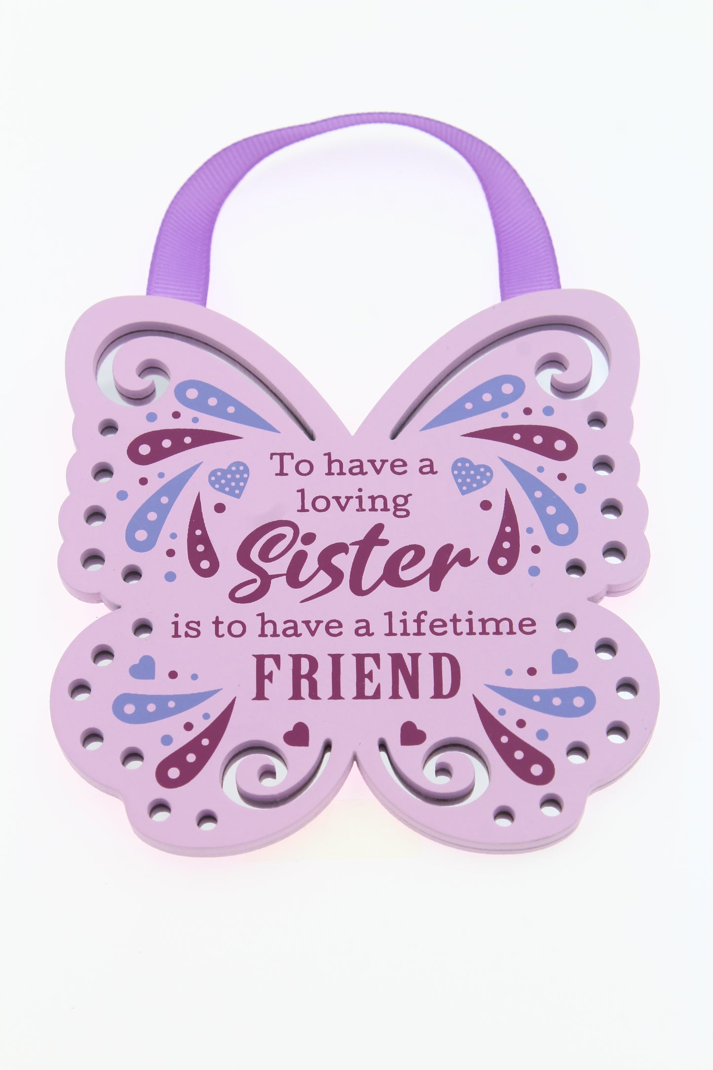 H & H Reflective Words Sisters Hanging Plaque 00200040011