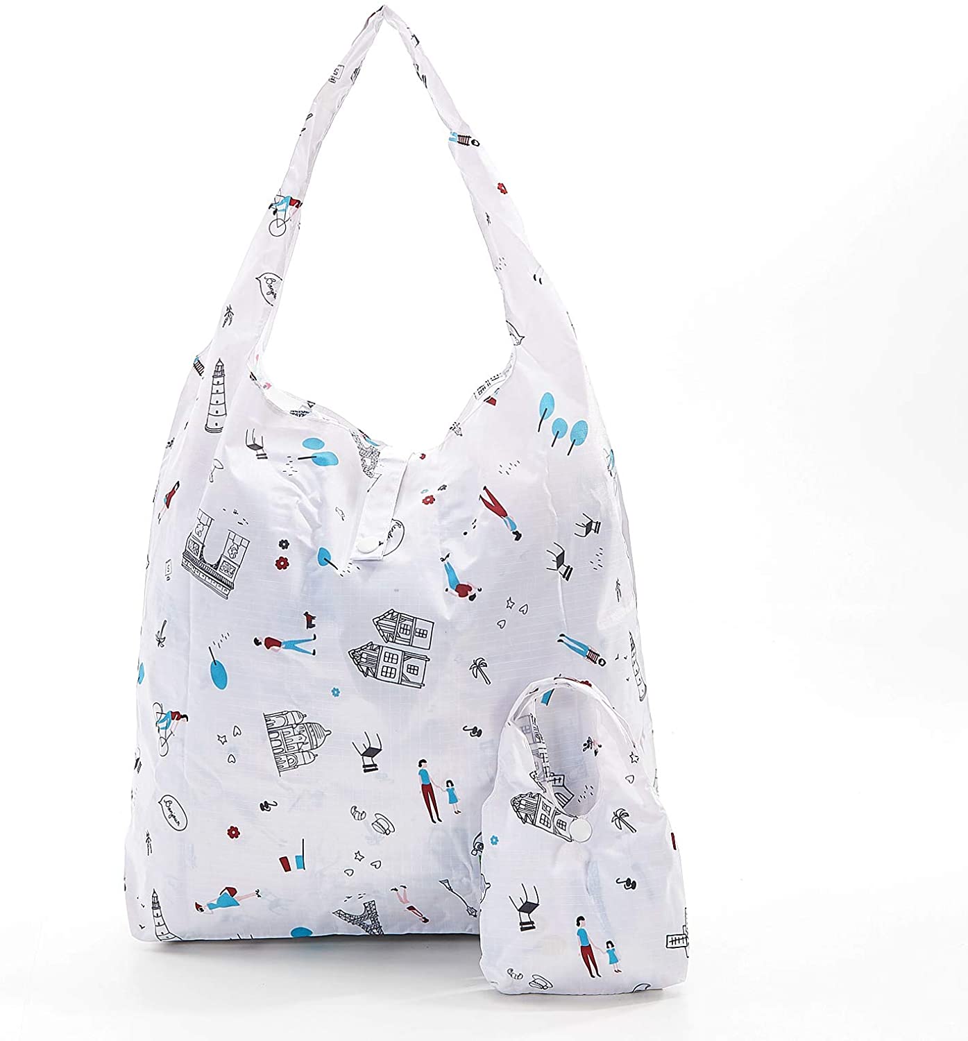 White Paris Foldable Shopper By Eco Chic