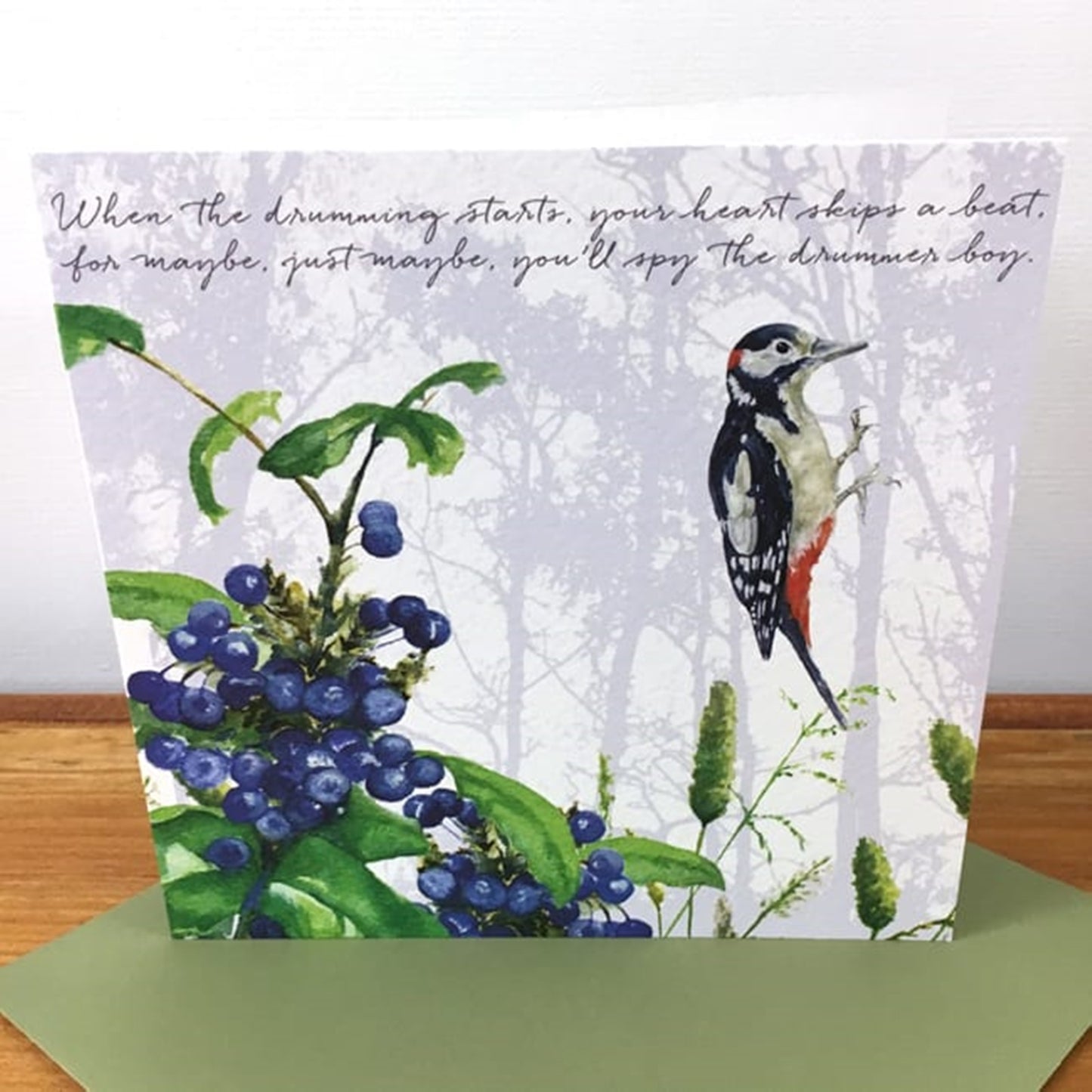 Great Spotted Woodpecker Greeting Card