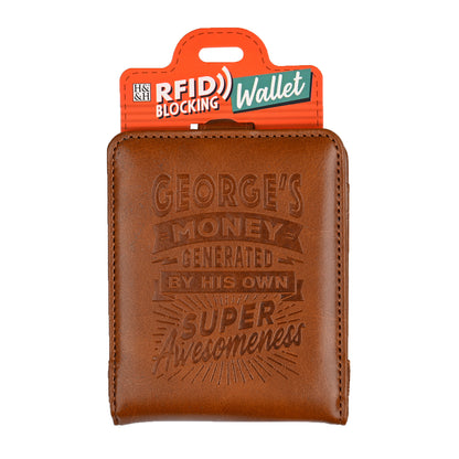 History & Heraldry Personalised RFID Wallet - George