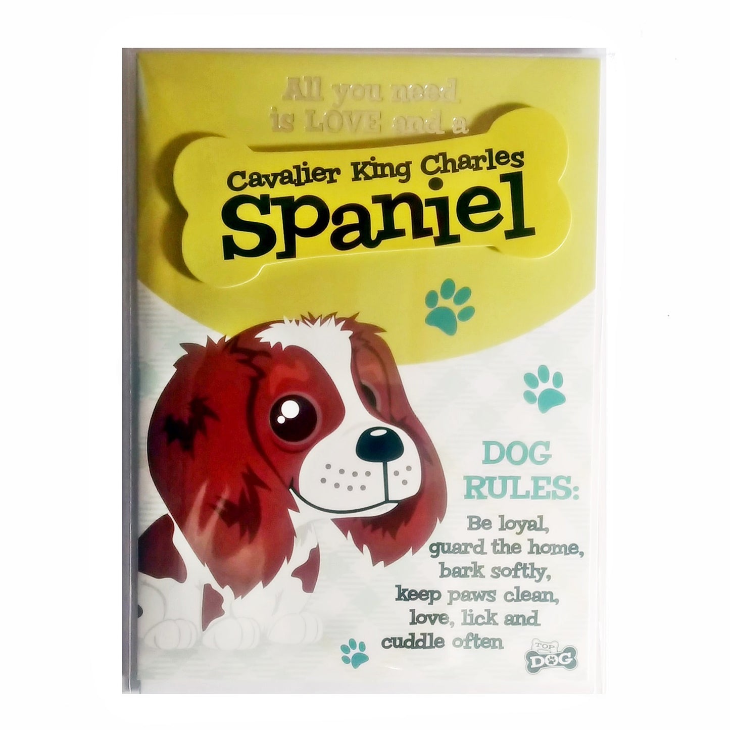 Wags & Whiskers Dog Greeting Card "Cavalier King Charles Spaniel" by Paper Island