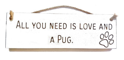 Wooden engraved Rustic 30cm Sign White  "Wipe your paws"