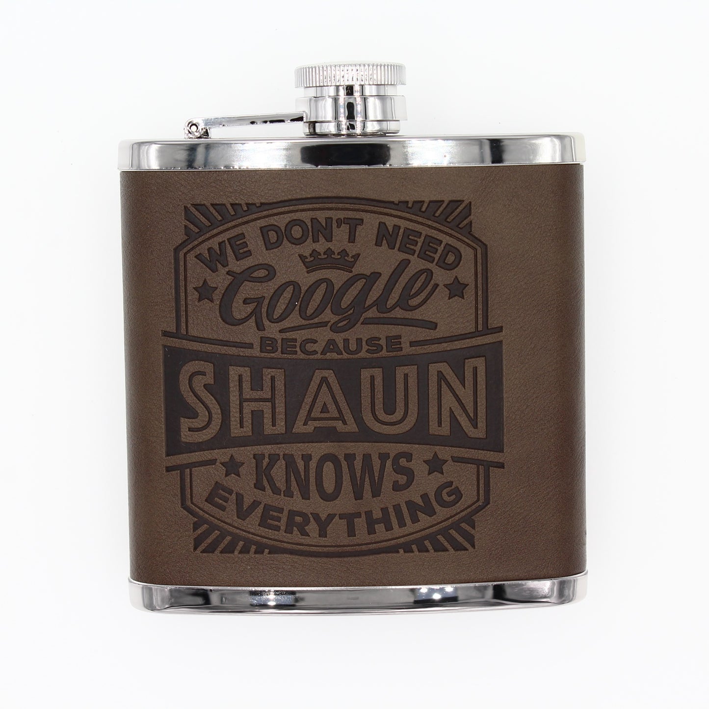 Top Bloke Mens Gift Hip Flask for Him -  Treat for "Shaun"