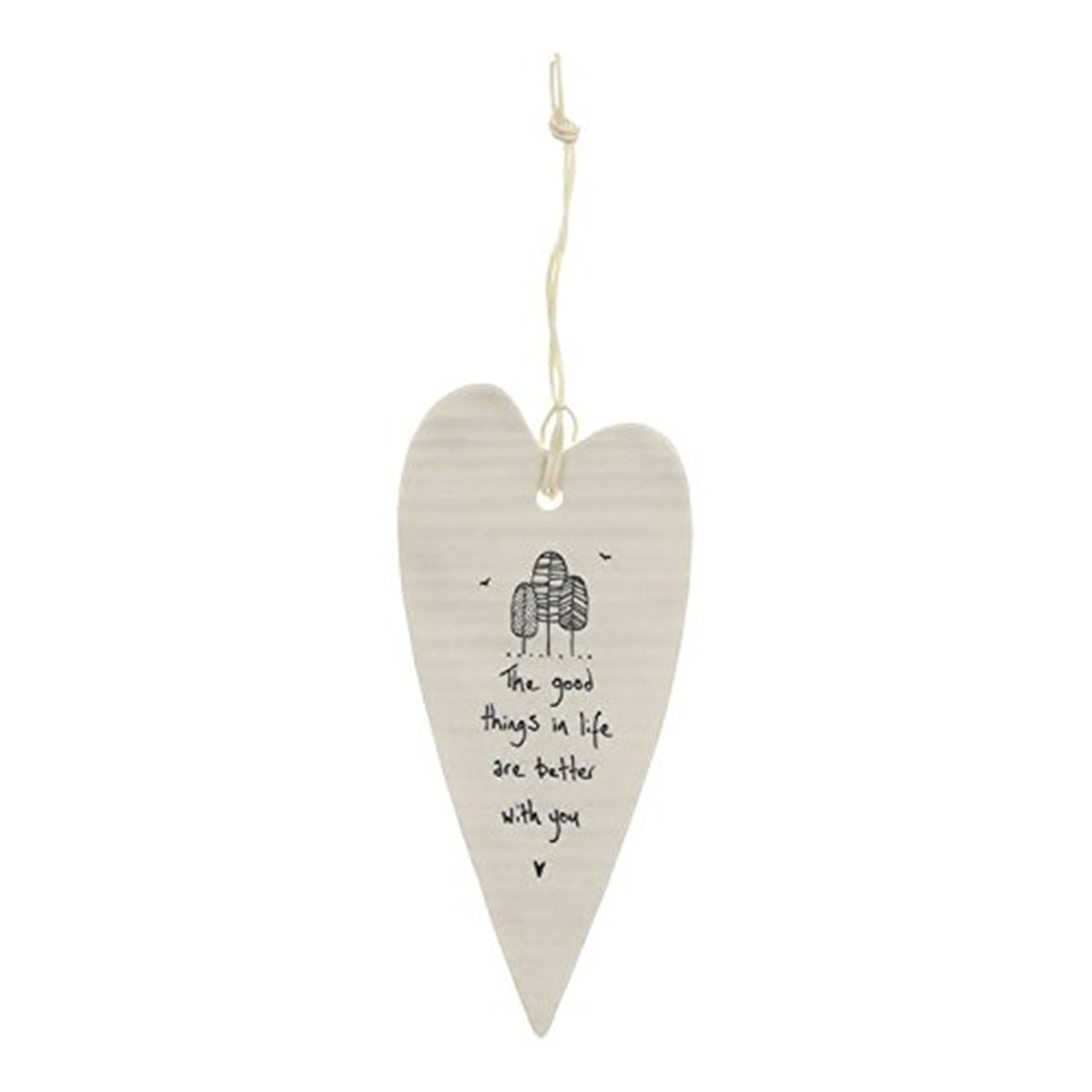 East of India The good things in life? Long Porcelain Heart