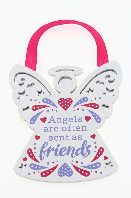 H & H Reflective Words Angels Are Often Hanging Plaque 00200040027