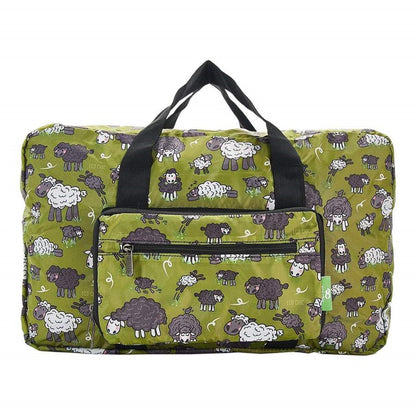 Eco Chic Lightweight Foldable Holdall Sheep (Green)