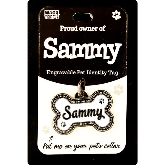 DESIRABLE GIFTS SAMMY PERSONALISED WAGS & WHISKERS DOG PET TAG NAMES CAN NOT BE CHANGED