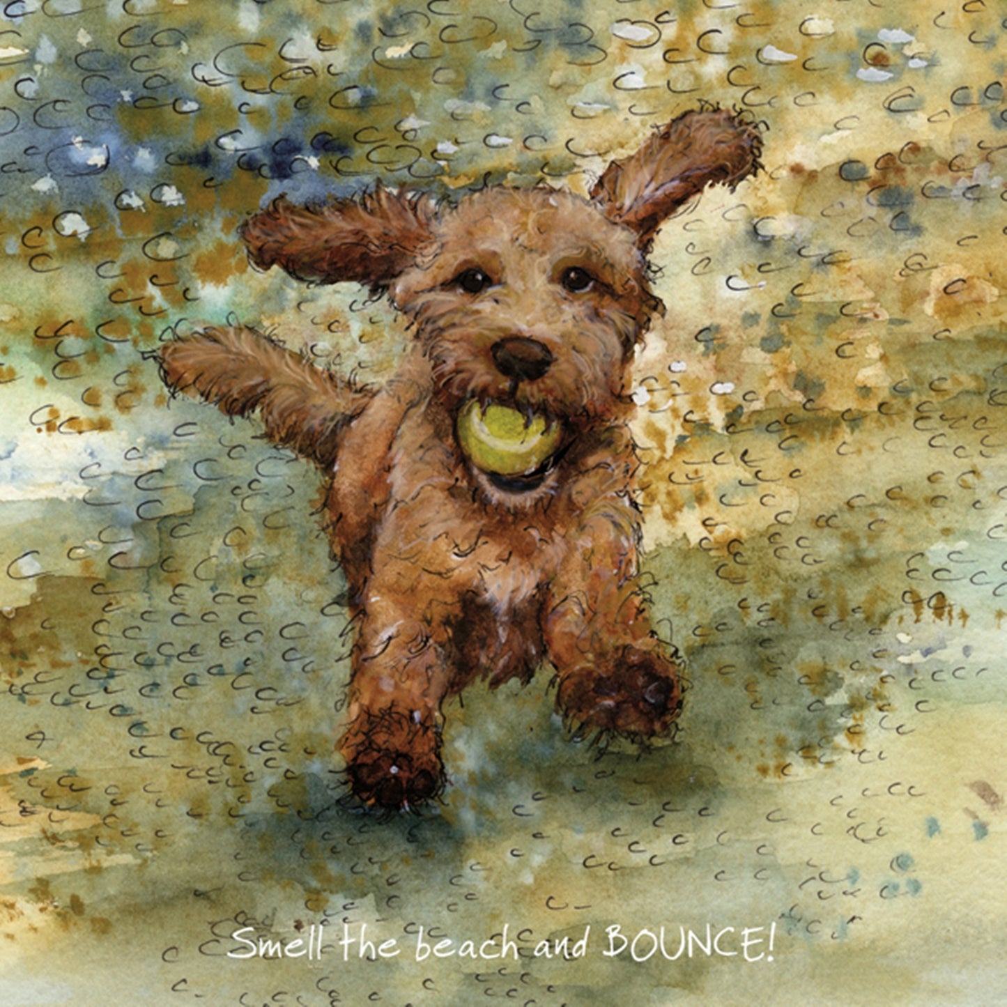 Cockapoo Greeting Card - By the little dog laughted