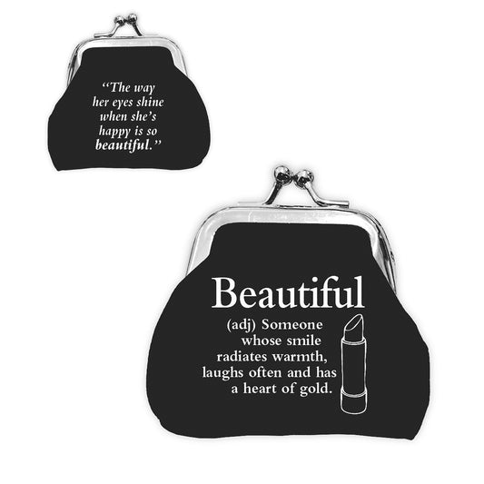 Urban Words Mini Clip Purse "Beautiful" with urban Meaning