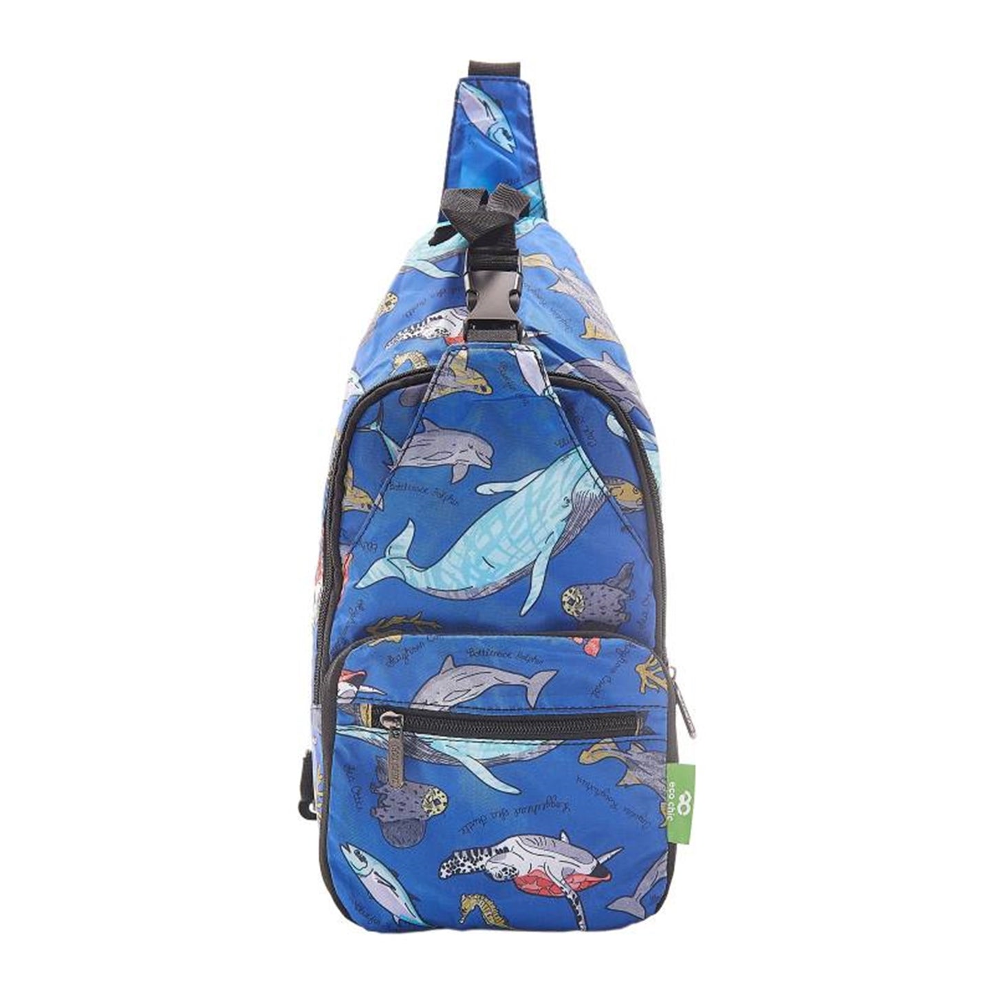 Lightweight Foldable Cross-Body Bag Sea Creatures  by Eco Chic