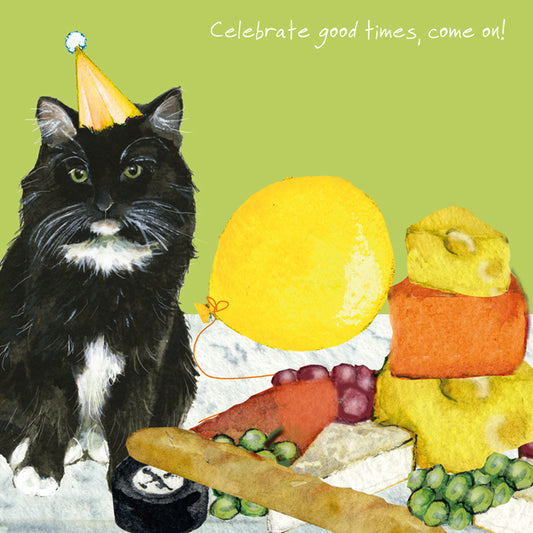 Fluffy Cat Birthday Card
