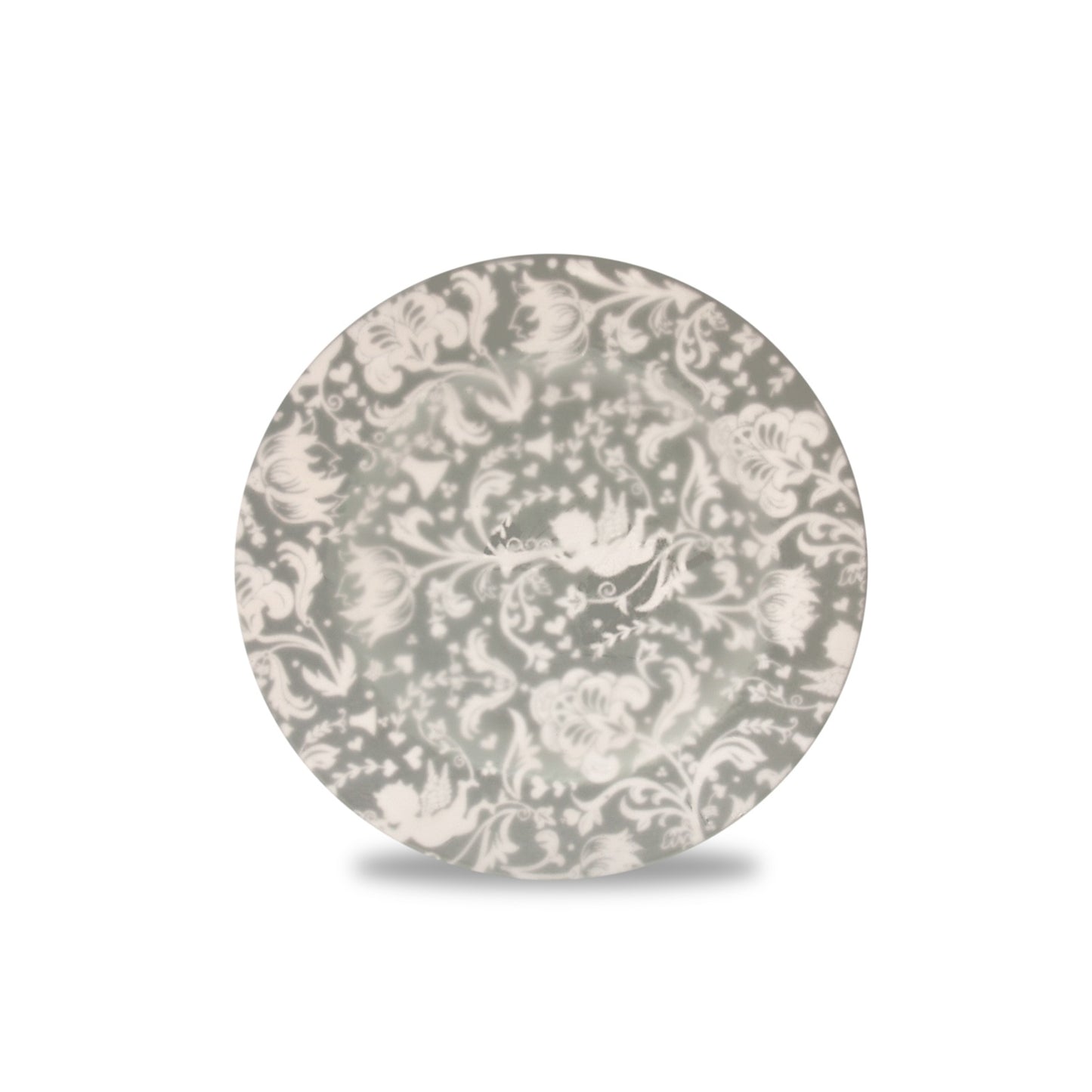 Winter Glass Plates Silver Glass from Heart & Home