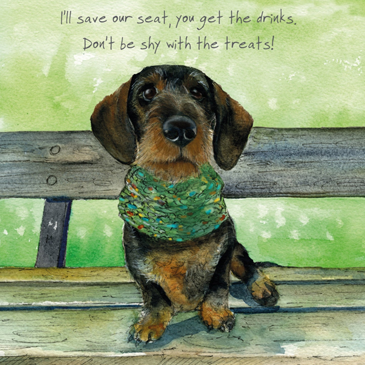 Wire Haired Dachshund Greeting Card - Save Seats