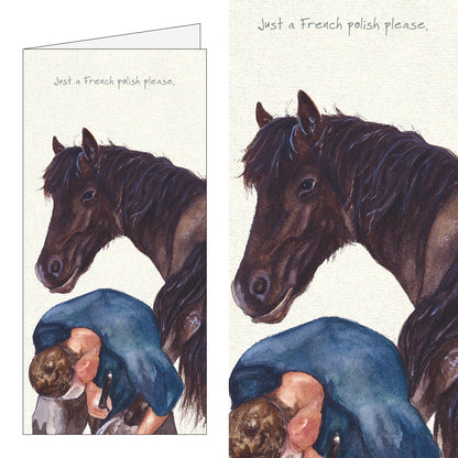 Seal Brown Horse Greeting Card