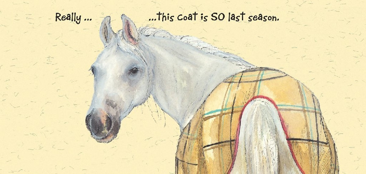 White Horse Greeting Card - Last Season.