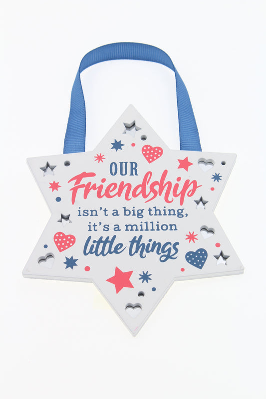 H & H Reflective Words Our Friendship Hanging Plaque 00200040005
