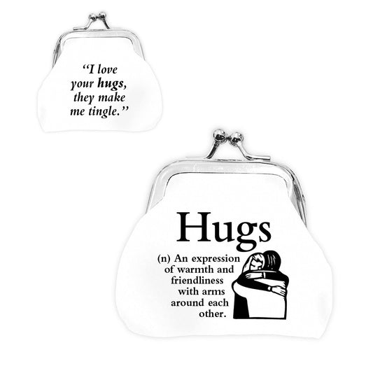 Urban Words Mini Clip Purse "Hugs" with urban Meaning