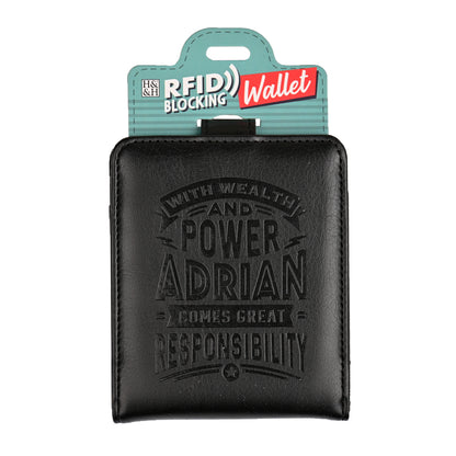 History & Heraldry Personalised RFID Wallet - Adrian