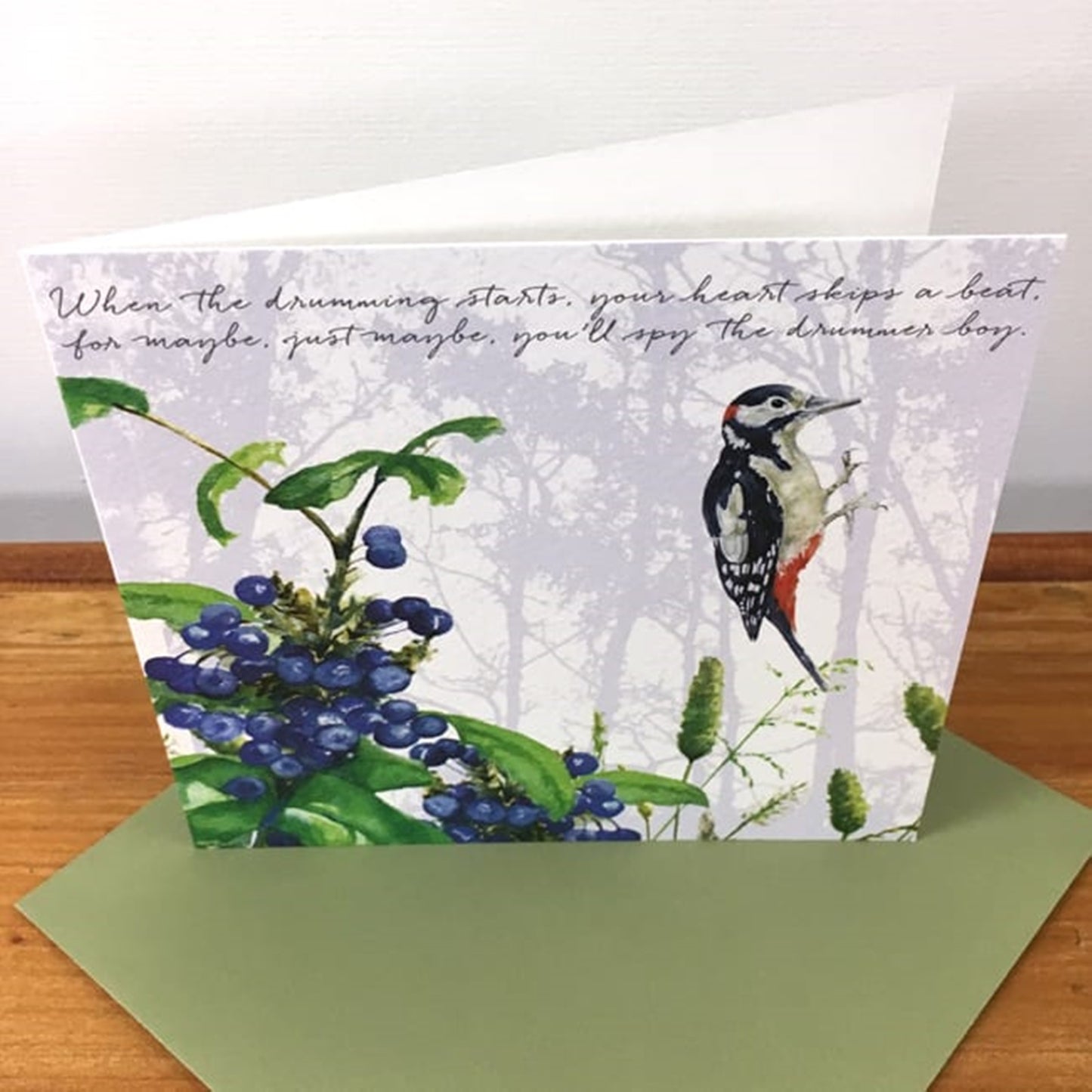 Great Spotted Woodpecker Greeting Card