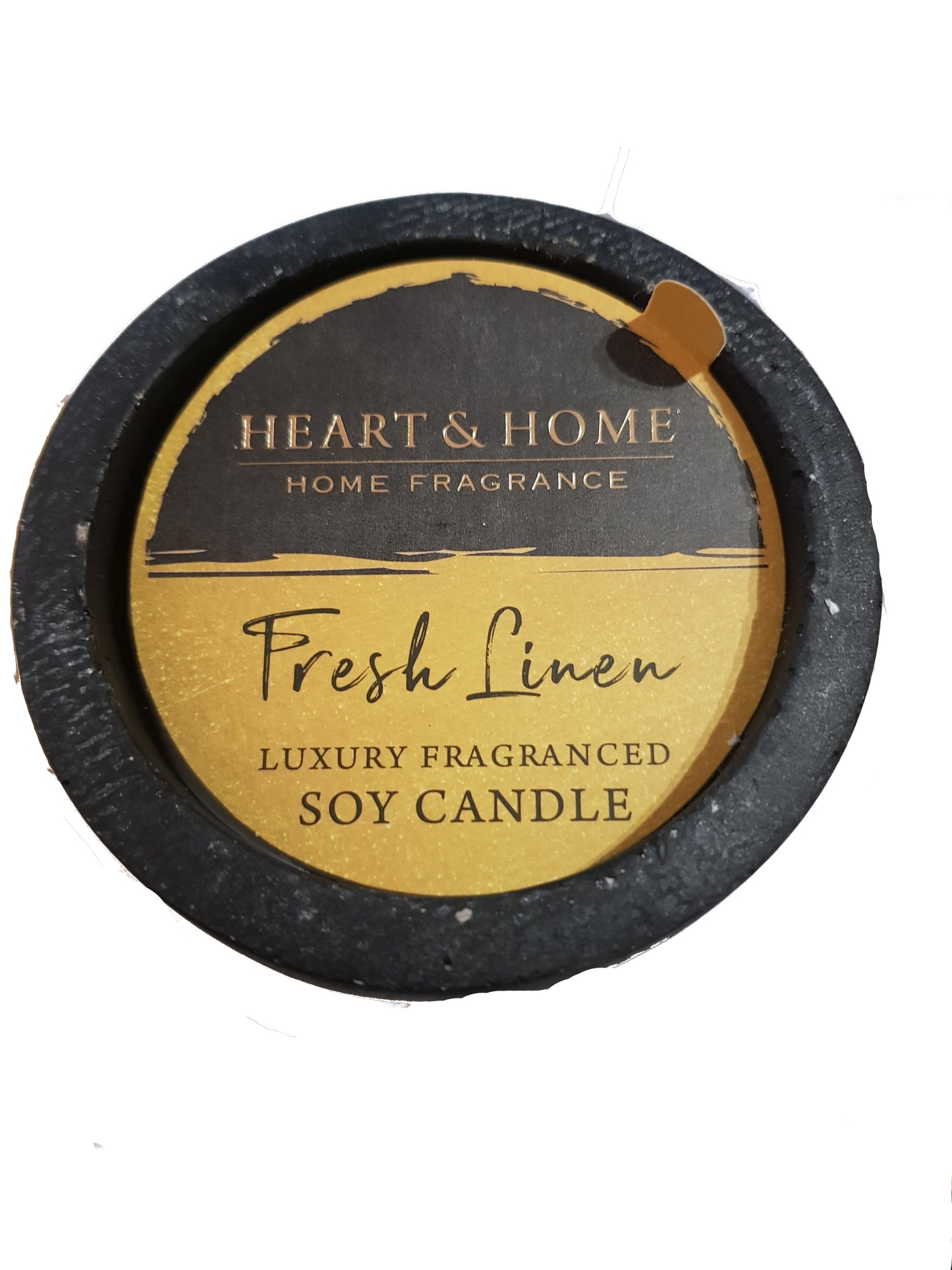 Fresh Linen Luxury Fragranced Soy Candle From Heart & Home Artisan Collection.