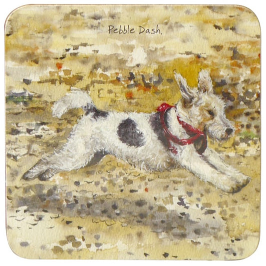 Fox Terrier Coaster - Pebbledash