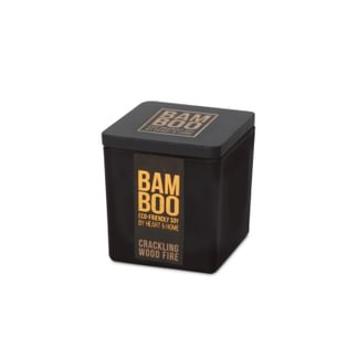 Crackling Wood Fire Bamboo Small Jar Candle By Heart & Home