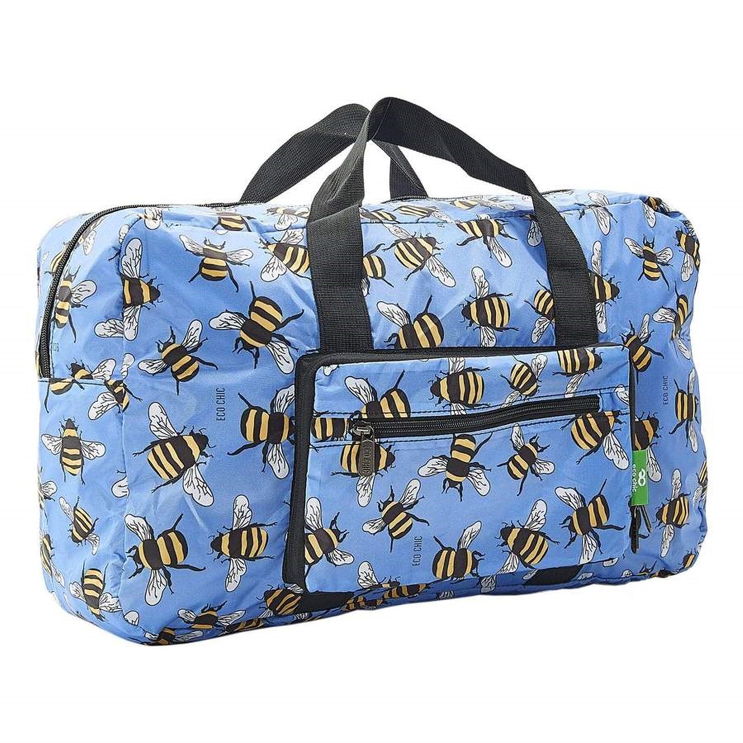 Eco Chic Lightweight Foldable Holdall Bees (Blue)