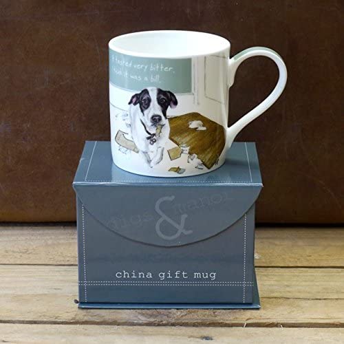 Digs & Manor Bill Mug and Gift Box, Bone China, Multi-Colour