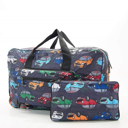 Eco Chic Recycled Cabin Approved 30 Litre Foldable Holdall (Mini Car - Grey)