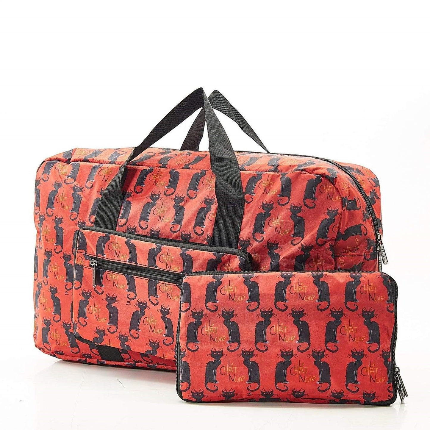 Eco Chic Recycled Cabin Approved 30 Litre Foldable Holdall (Le Chat Noir - Burgundy)
