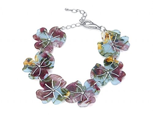 Acrylic Flower Bracelet (Purple)