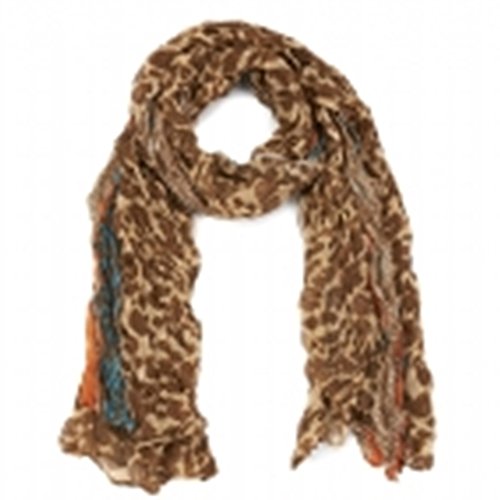 Animal print scarves with colourful highlights