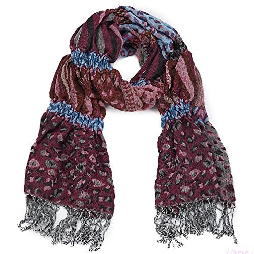 Instantly enrich your outfit with these stunning animal print scarves in thick woven ruched fabric.