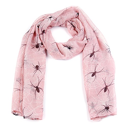 Spider Print Long Scarf The Spider Print IS A Clever All Over Print. (Pink)