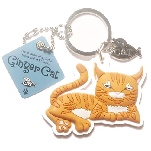 Cat Key Ring "Ginger Cat (loud)" by Paper Island Top Dog & Cat Keyrings